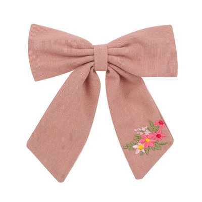 Agrafe de păr brodate pentru fete dulci, floare de margaretă, agrafe de păr, fundite de păr, ornamente, accesorii pentru păr pentru copii