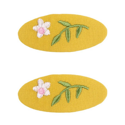 Agrafe de păr brodate pentru fete dulci, floare de margaretă, agrafe de păr, fundite de păr, ornamente, accesorii pentru păr pentru copii