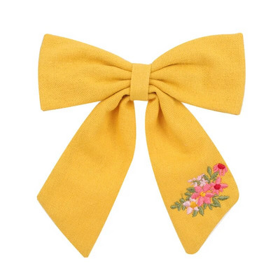 Agrafe de păr brodate pentru fete dulci, floare de margaretă, agrafe de păr, fundite de păr, ornamente, accesorii pentru păr pentru copii