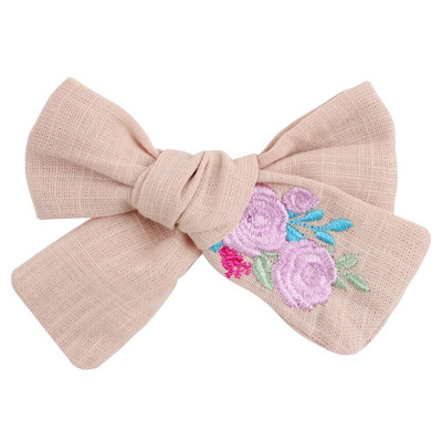 Agrafe de păr brodate pentru fete dulci, floare de margaretă, agrafe de păr, fundite de păr, ornamente, accesorii pentru păr pentru copii