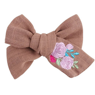 Agrafe de păr brodate pentru fete dulci, floare de margaretă, agrafe de păr, fundite de păr, ornamente, accesorii pentru păr pentru copii