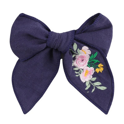 Agrafe de păr brodate pentru fete dulci, floare de margaretă, agrafe de păr, fundite de păr, ornamente, accesorii pentru păr pentru copii
