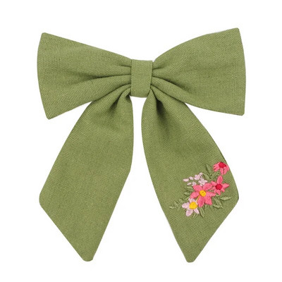Agrafe de păr brodate pentru fete dulci, floare de margaretă, agrafe de păr, fundite de păr, ornamente, accesorii pentru păr pentru copii