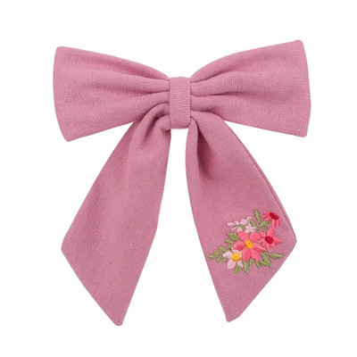 Agrafe de păr brodate pentru fete dulci, floare de margaretă, agrafe de păr, fundite de păr, ornamente, accesorii pentru păr pentru copii