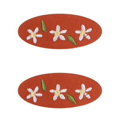 Agrafe de păr brodate pentru fete dulci, floare de margaretă, agrafe de păr, fundite de păr, ornamente, accesorii pentru păr pentru copii
