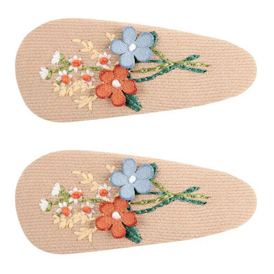 Agrafe de păr brodate pentru fete dulci, floare de margaretă, agrafe de păr, fundite de păr, ornamente, accesorii pentru păr pentru copii