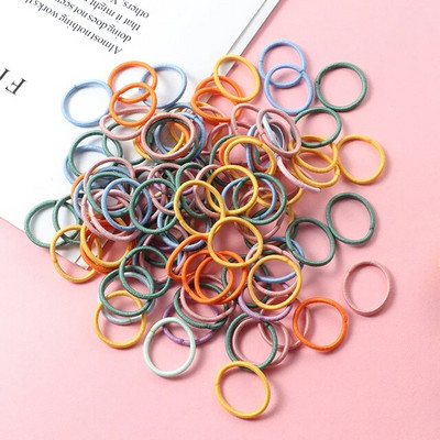 100 bucăți/set inel de păr fetiță pentru copii coadă de cal banda elastică de cauciuc banda de păr accesorii pentru păr fetiță bentiță pentru șlefuit