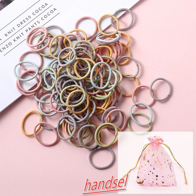 100 bucăți/set inel de păr fetiță pentru copii coadă de cal banda elastică de cauciuc banda de păr accesorii pentru păr fetiță bentiță pentru șlefuit