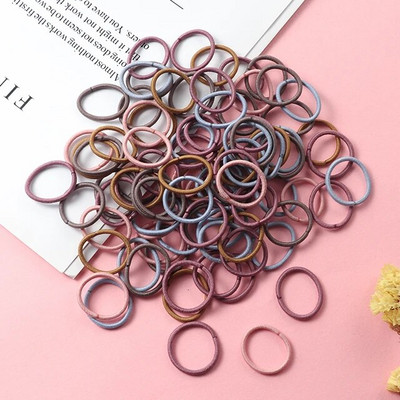 100 bucăți/set inel de păr fetiță pentru copii coadă de cal banda elastică de cauciuc banda de păr accesorii pentru păr fetiță bentiță pentru șlefuit
