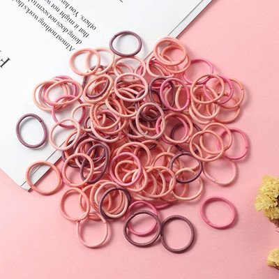 100 bucăți/set inel de păr fetiță pentru copii coadă de cal banda elastică de cauciuc banda de păr accesorii pentru păr fetiță bentiță pentru șlefuit