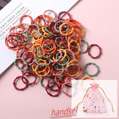 100 bucăți/set inel de păr fetiță pentru copii coadă de cal banda elastică de cauciuc banda de păr accesorii pentru păr fetiță bentiță pentru șlefuit