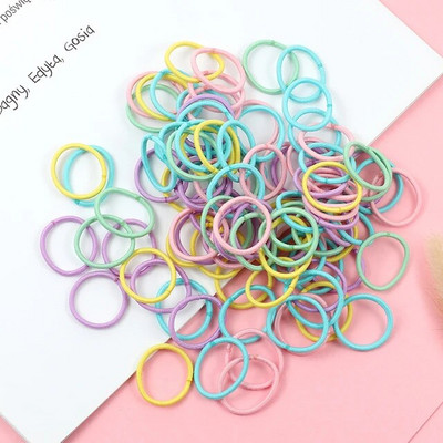 100 bucăți/set inel de păr fetiță pentru copii coadă de cal banda elastică de cauciuc banda de păr accesorii pentru păr fetiță bentiță pentru șlefuit