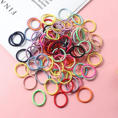 100 bucăți/set inel de păr fetiță pentru copii coadă de cal banda elastică de cauciuc banda de păr accesorii pentru păr fetiță bentiță pentru șlefuit