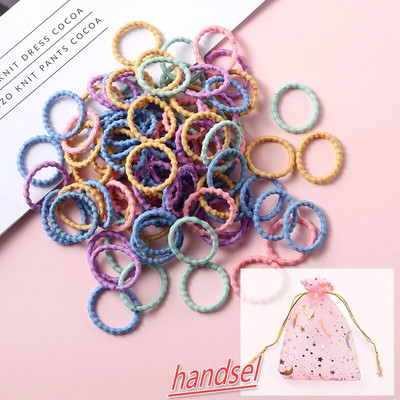 100 bucăți/set inel de păr fetiță pentru copii coadă de cal banda elastică de cauciuc banda de păr accesorii pentru păr fetiță bentiță pentru șlefuit