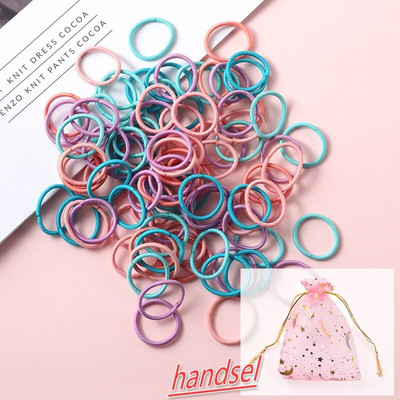 100 bucăți/set inel de păr fetiță pentru copii coadă de cal banda elastică de cauciuc banda de păr accesorii pentru păr fetiță bentiță pentru șlefuit