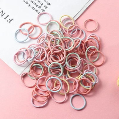 100 bucăți/set inel de păr fetiță pentru copii coadă de cal banda elastică de cauciuc banda de păr accesorii pentru păr fetiță bentiță pentru șlefuit