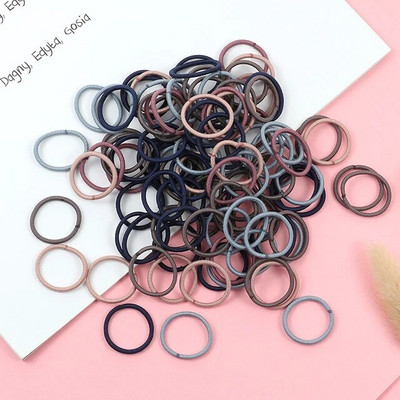 100 bucăți/set inel de păr fetiță pentru copii coadă de cal banda elastică de cauciuc banda de păr accesorii pentru păr fetiță bentiță pentru șlefuit