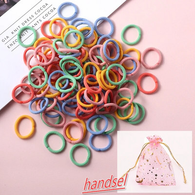 100 bucăți/set inel de păr fetiță pentru copii coadă de cal banda elastică de cauciuc banda de păr accesorii pentru păr fetiță bentiță pentru șlefuit