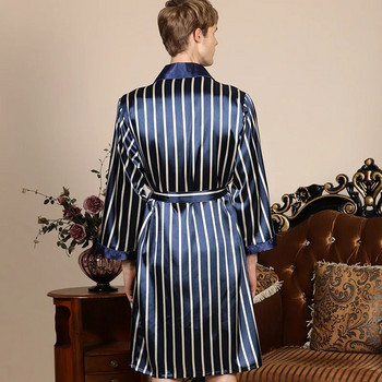 5XL Robe Luxury Ανδρική ρόμπα μεταξένια σατέν Κιμονό Μακρυμάνικη Πυζά Μπουρνούζι Υπερμεγέθη Νυχτικό Καλοκαιρινά Ρούχα σπιτιού