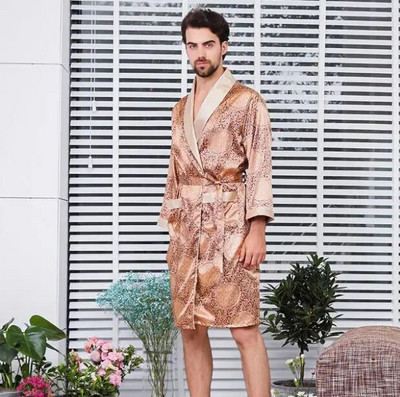 5XL hommikumantel Luksuslik meeste siidine satiin kimono rüü pikkade varrukatega magamisriided hommikumantel Oversized öösärk Suvine koduriided