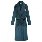 Cămașă de noapte pentru bărbați, ocazională, caldă, moale, cu centură, rochie de somn, căptușită, flanel, halat de baie, lung, rochie de iarnă, noua haină groasă