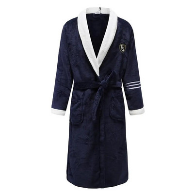 Cămașă de noapte pentru bărbați, ocazională, caldă, moale, cu centură, rochie de somn, căptușită, flanel, halat de baie, lung, rochie de iarnă, noua haină groasă