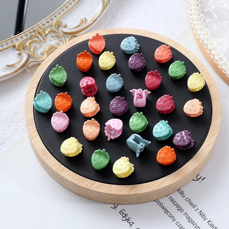 15/40 τμχ Μικρές φουρκέτες λουλούδι Κλιπ μαλλιών Αξεσουάρ μαλλιών για κορίτσια Χρώμα καραμέλα Γλυκό χαριτωμένο φουρκέτα Παιδικά καλύμματα δώρου