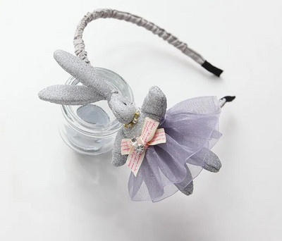 1 gab. JAUNA, jauka meiteņu trušu multfilma bērnu galvas saite Organza Dzīvnieku princeses matu bumba