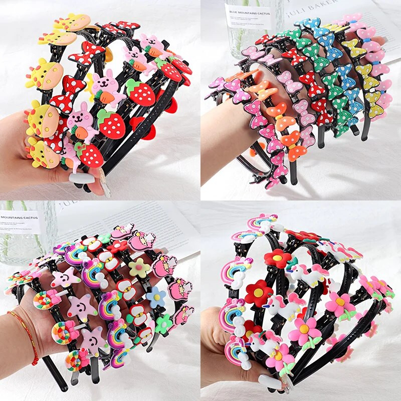 Νέα χαριτωμένα κινούμενα σχέδια, κορδέλες για τα μαλλιά, κοριτσάκια, καλύμματα κεφαλής, φιόγκοι, λουλούδια, κολύμβηση, παιδική μόδα, αξεσουάρ μαλλιών, δώρο