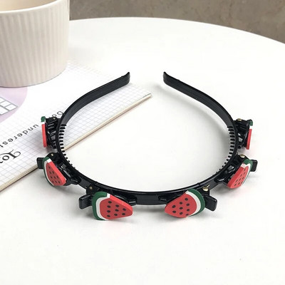 AISHG Love Fruit matu lente meitenēm modes pīta ziedu galvas lente korejiešu zobu neslīdoša stīpas matu lente sievietēm matu aksesuāri