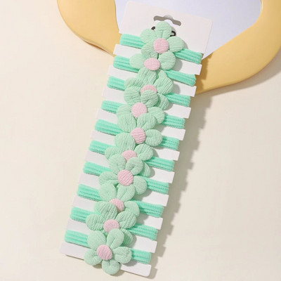 10gb Cute Girls Neilona Ziedu Matu Kaklasaites Candy Elastīgās Bow Matu Lentes Pigtales Matu Virve Gumijas Matu Gumijas Scrunchies Aksesuāri