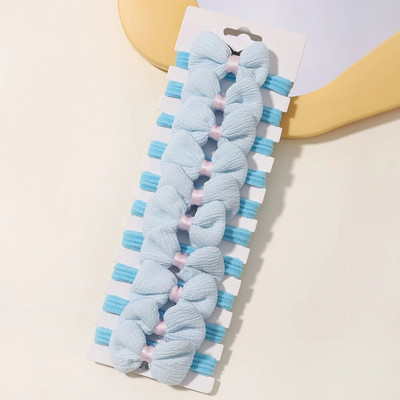 10gb Cute Girls Neilona Ziedu Matu Kaklasaites Candy Elastīgās Bow Matu Lentes Pigtales Matu Virve Gumijas Matu Gumijas Scrunchies Aksesuāri