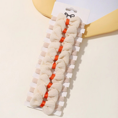 10gb Cute Girls Neilona Ziedu Matu Kaklasaites Candy Elastīgās Bow Matu Lentes Pigtales Matu Virve Gumijas Matu Gumijas Scrunchies Aksesuāri