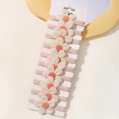 10gb Cute Girls Neilona Ziedu Matu Kaklasaites Candy Elastīgās Bow Matu Lentes Pigtales Matu Virve Gumijas Matu Gumijas Scrunchies Aksesuāri