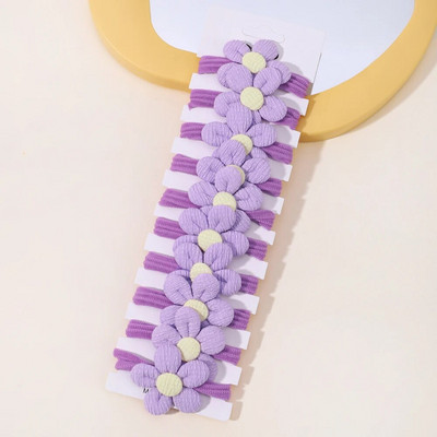 10gb Cute Girls Neilona Ziedu Matu Kaklasaites Candy Elastīgās Bow Matu Lentes Pigtales Matu Virve Gumijas Matu Gumijas Scrunchies Aksesuāri