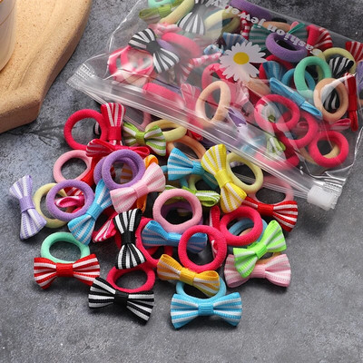 10/20 τμχ/Σετ χαριτωμένα κορδέλες με παπιγιόν για κορίτσια Ελαστικές κορδέλες μαλλιών Αξεσουάρ μαλλιών για παιδιά Φιόγκοι κινουμένων σχεδίων Διακοσμητικά κεφαλής Δώρο