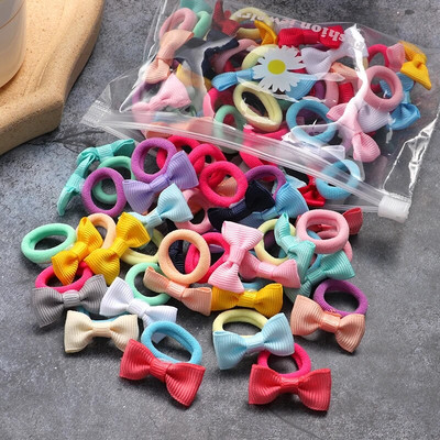 10/20 τμχ/Σετ χαριτωμένα κορδέλες με παπιγιόν για κορίτσια Ελαστικές κορδέλες μαλλιών Αξεσουάρ μαλλιών για παιδιά Φιόγκοι κινουμένων σχεδίων Διακοσμητικά κεφαλής Δώρο