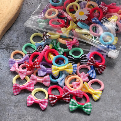 10/20 τμχ/Σετ χαριτωμένα κορδέλες με παπιγιόν για κορίτσια Ελαστικές κορδέλες μαλλιών Αξεσουάρ μαλλιών για παιδιά Φιόγκοι κινουμένων σχεδίων Διακοσμητικά κεφαλής Δώρο