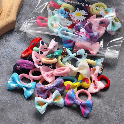 10/20 τμχ/Σετ χαριτωμένα κορδέλες με παπιγιόν για κορίτσια Ελαστικές κορδέλες μαλλιών Αξεσουάρ μαλλιών για παιδιά Φιόγκοι κινουμένων σχεδίων Διακοσμητικά κεφαλής Δώρο