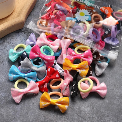 10/20 τμχ/Σετ χαριτωμένα κορδέλες με παπιγιόν για κορίτσια Ελαστικές κορδέλες μαλλιών Αξεσουάρ μαλλιών για παιδιά Φιόγκοι κινουμένων σχεδίων Διακοσμητικά κεφαλής Δώρο