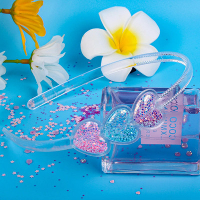 Candygirl Caurspīdīgas Kaķu Ausis Galvas saite Quicksand bantes Matu Stīpa Jauki Krāsaini Sequins Matu Lentes Meiteņu Princešu Matu Aksesuāri