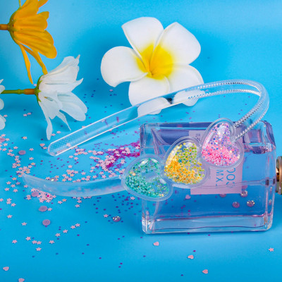 Candygirl Caurspīdīgas Kaķu Ausis Galvas saite Quicksand bantes Matu Stīpa Jauki Krāsaini Sequins Matu Lentes Meiteņu Princešu Matu Aksesuāri