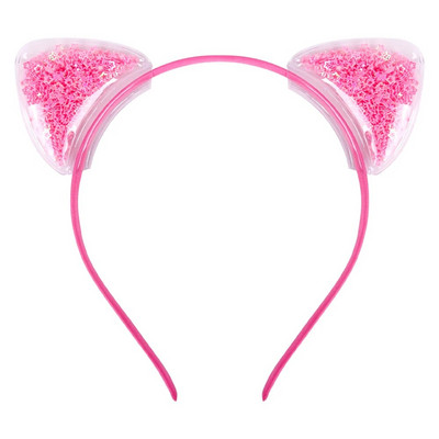 Candygirl Caurspīdīgas Kaķu Ausis Galvas saite Quicksand bantes Matu Stīpa Jauki Krāsaini Sequins Matu Lentes Meiteņu Princešu Matu Aksesuāri