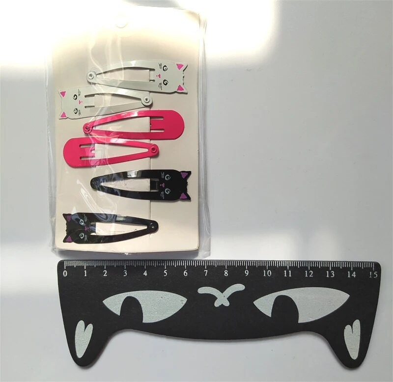 6 gab. Jauna jauka multfilma metāla apdruka krāsaina dzīvnieku mazuļa BB klipsi meiteņu matu sprādzes matu sprādzes bērniem galvassegas bērnu aksesuāri