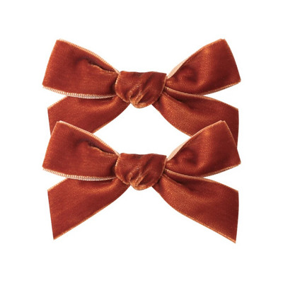 2Pcs/Set 3'' pune baršunaste mašne za kosu za djevojčice Koje za kosu Baby Boutique Ukosnice Ručno izrađene ukosnice Pokrivala za glavu Dječji dodaci za kosu