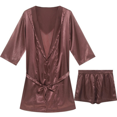 Robă kimono cu pete de mătase pentru bărbați Set de pantaloni scurți halate de baie Robe de pijama halate sexy Robe din satin Rochii de dormit Robe de casă Cămașă de noapte