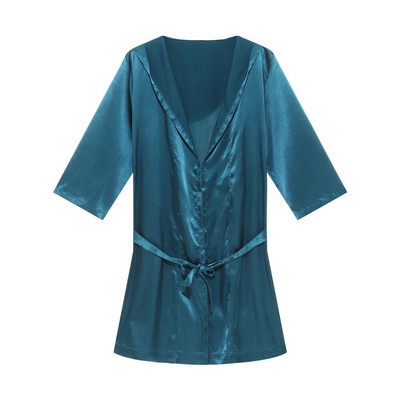 Robă kimono cu pete de mătase pentru bărbați Set de pantaloni scurți halate de baie Robe de pijama halate sexy Robe din satin Rochii de dormit Robe de casă Cămașă de noapte