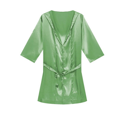 Robă kimono cu pete de mătase pentru bărbați Set de pantaloni scurți halate de baie Robe de pijama halate sexy Robe din satin Rochii de dormit Robe de casă Cămașă de noapte