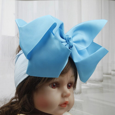 8 collu bantes Neilona galvas lentes zīdaiņiem Meitenēm Bērni Mīkstas bantes Mezgls Turbāns Matu lentes Bērnu matu aksesuāri Bērnu galvassegas