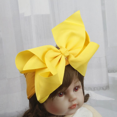 8 collu bantes Neilona galvas lentes zīdaiņiem Meitenēm Bērni Mīkstas bantes Mezgls Turbāns Matu lentes Bērnu matu aksesuāri Bērnu galvassegas